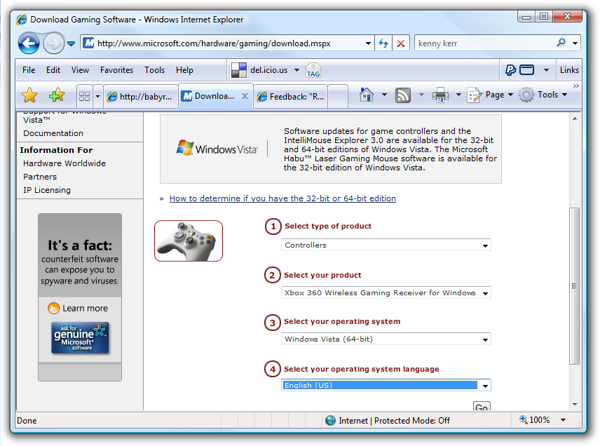 pc wireless gaming receiver driver windows 7